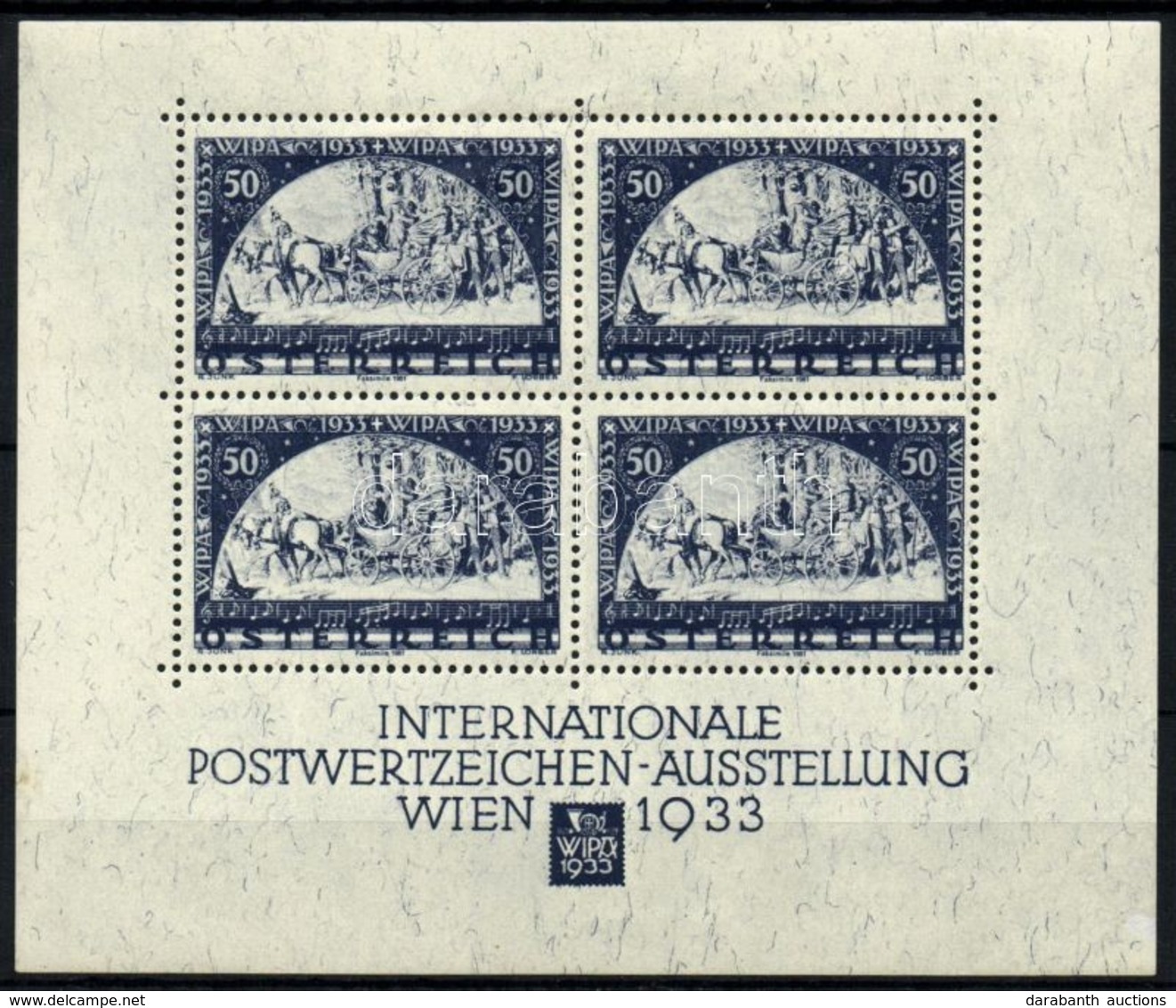 ** 1981 Az 1933-as WIPA Blokk Fakszimile Kiadása - Sonstige & Ohne Zuordnung