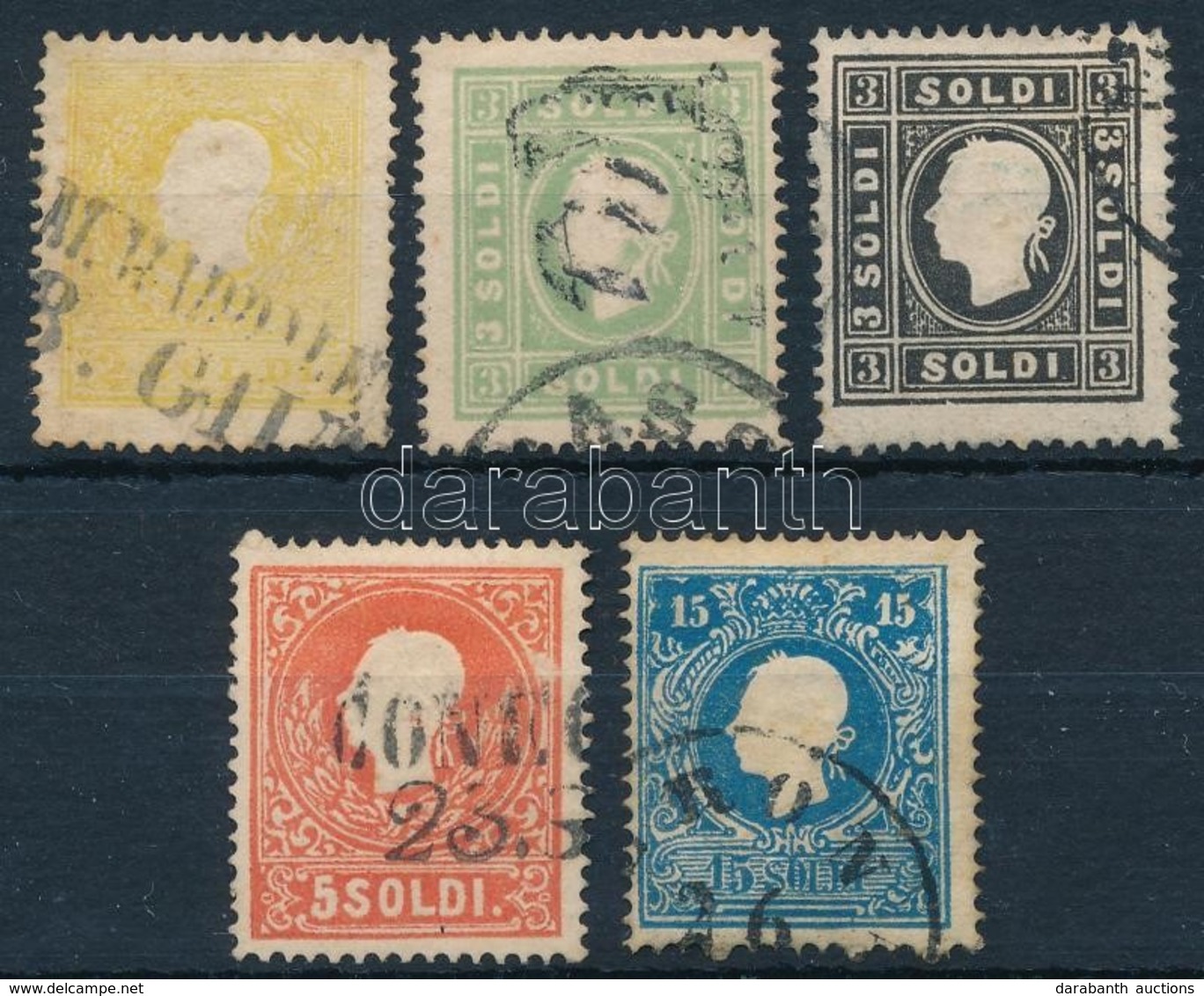 O 1858 Mi 6II-9II + 11II (Mi EUR 365.-) - Sonstige & Ohne Zuordnung