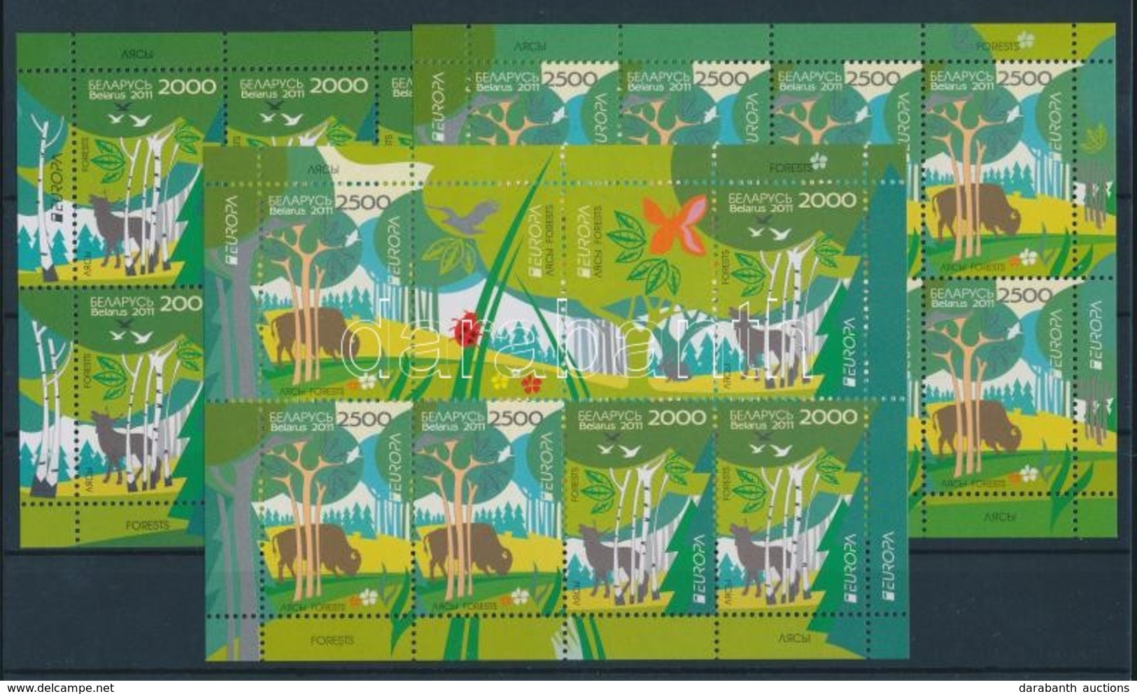 ** 2011 Europa CEPT Erdők Kisívsor + Kisív Mi 853-854 - Sonstige & Ohne Zuordnung