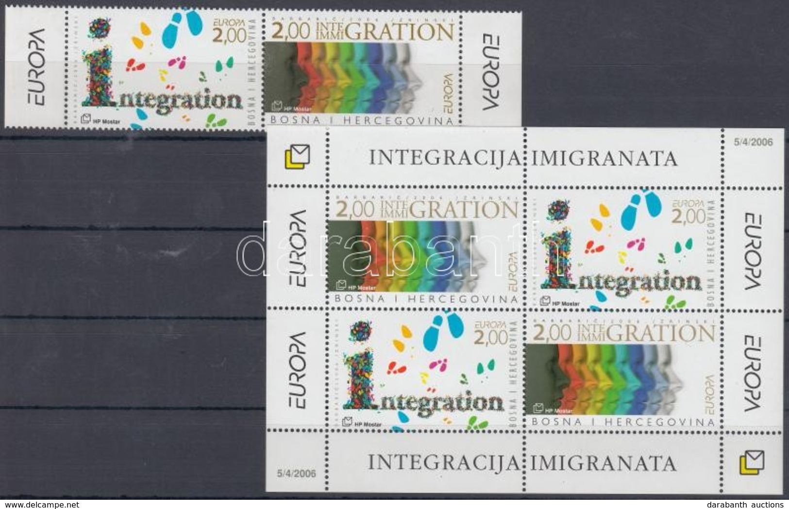 ** 2006 Europa CEPT: Integráció Pár + Kisív 171-172 + Blokk Mi 8 - Sonstige & Ohne Zuordnung