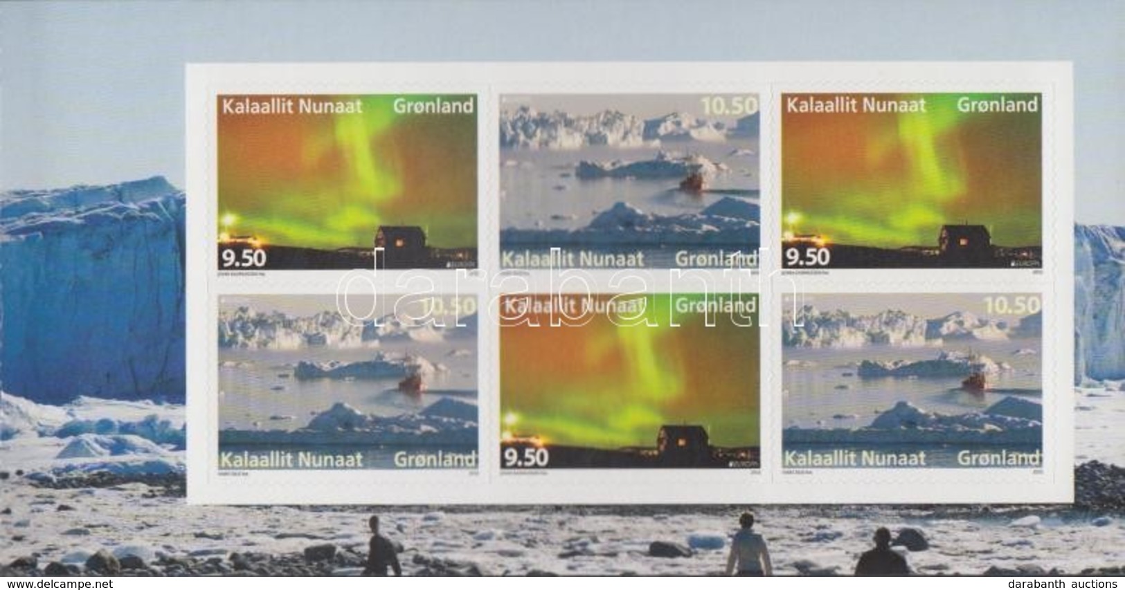 ** 2012 Europa CEPT Látogasson Grönlandra öntapadós Bélyegfüzet Mi 615-616 - Autres & Non Classés