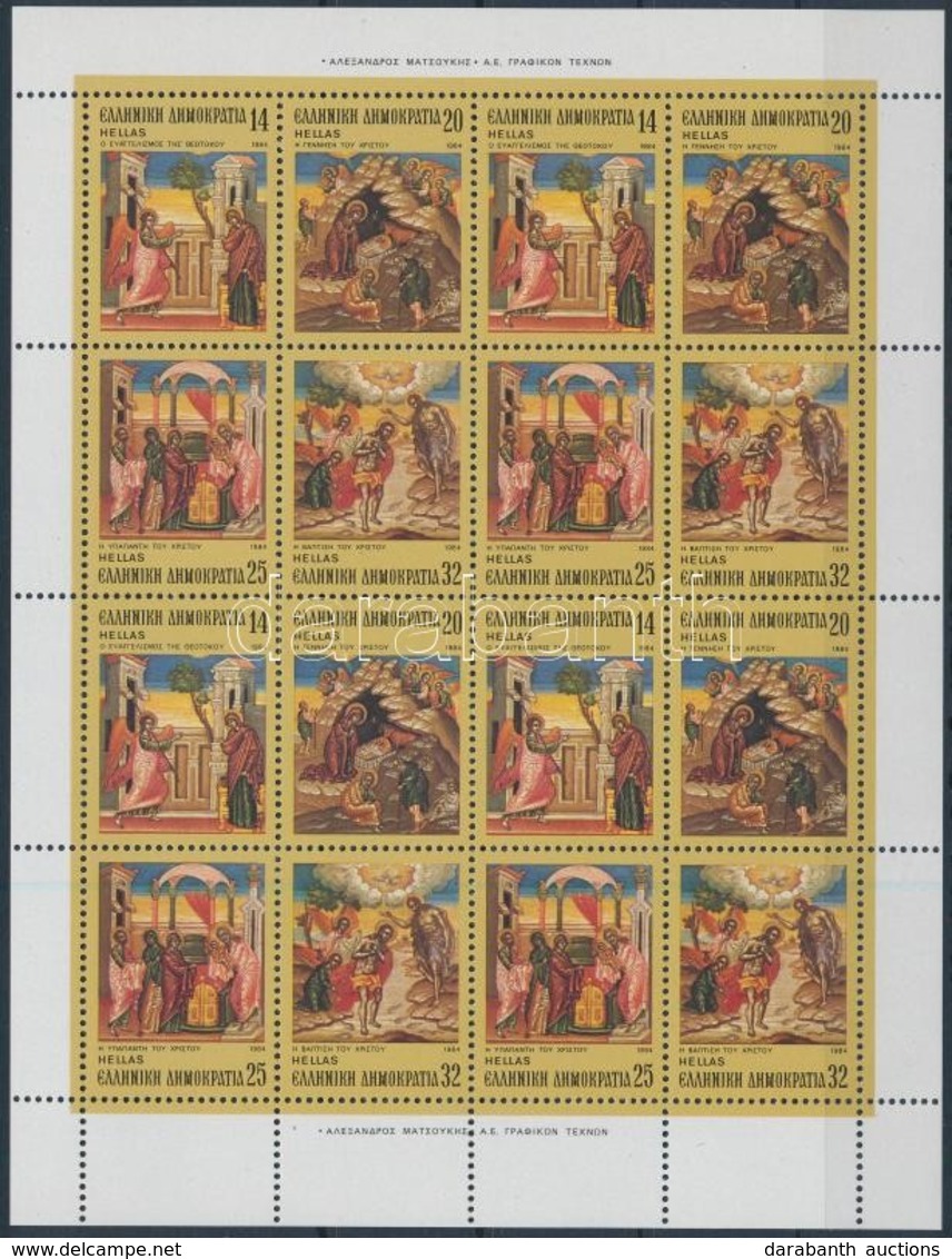 ** 1984 Karácsony Kisív,
Christmas Mini Sheet
Mi 1571-1574 - Sonstige & Ohne Zuordnung