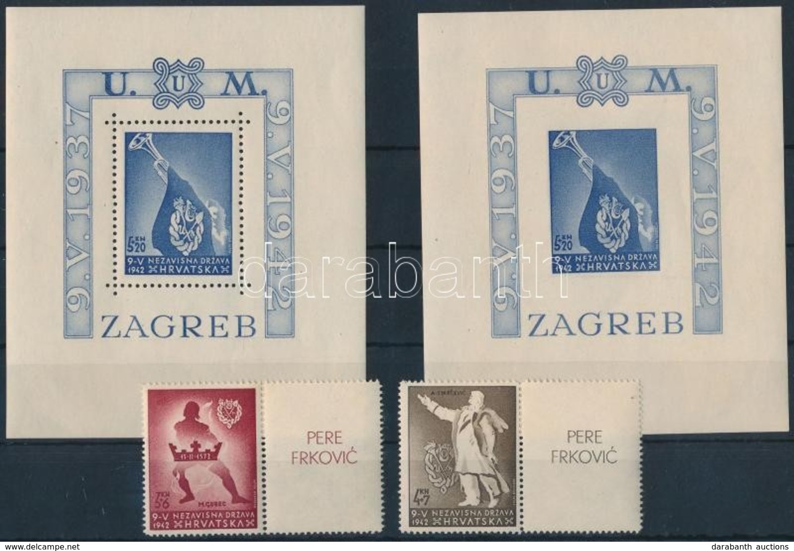 ** 1942 Forgalmi Szelvényes Sor Mi 91-92 + Blokk 3 A-B - Sonstige & Ohne Zuordnung