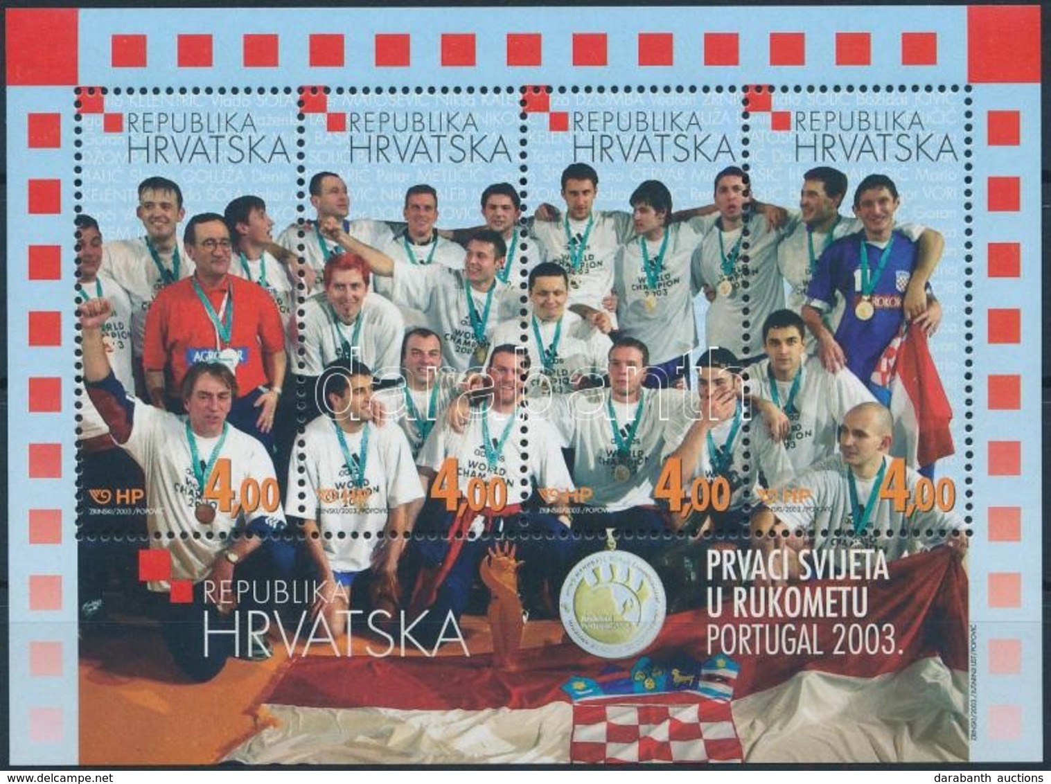 ** 2003 Kézilabda Csapat Blokk,
Handball Team Block
Mi 21 - Autres & Non Classés