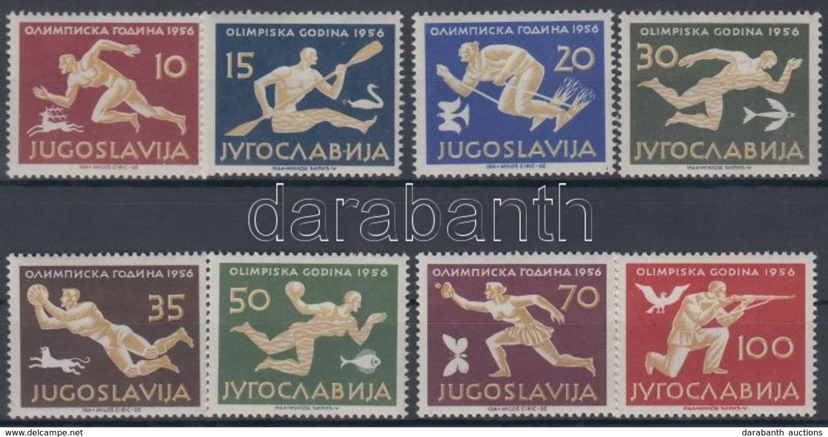 ** 1956 Nyári Olimpia, Melbourne Sor Mi 804-811 - Other & Unclassified