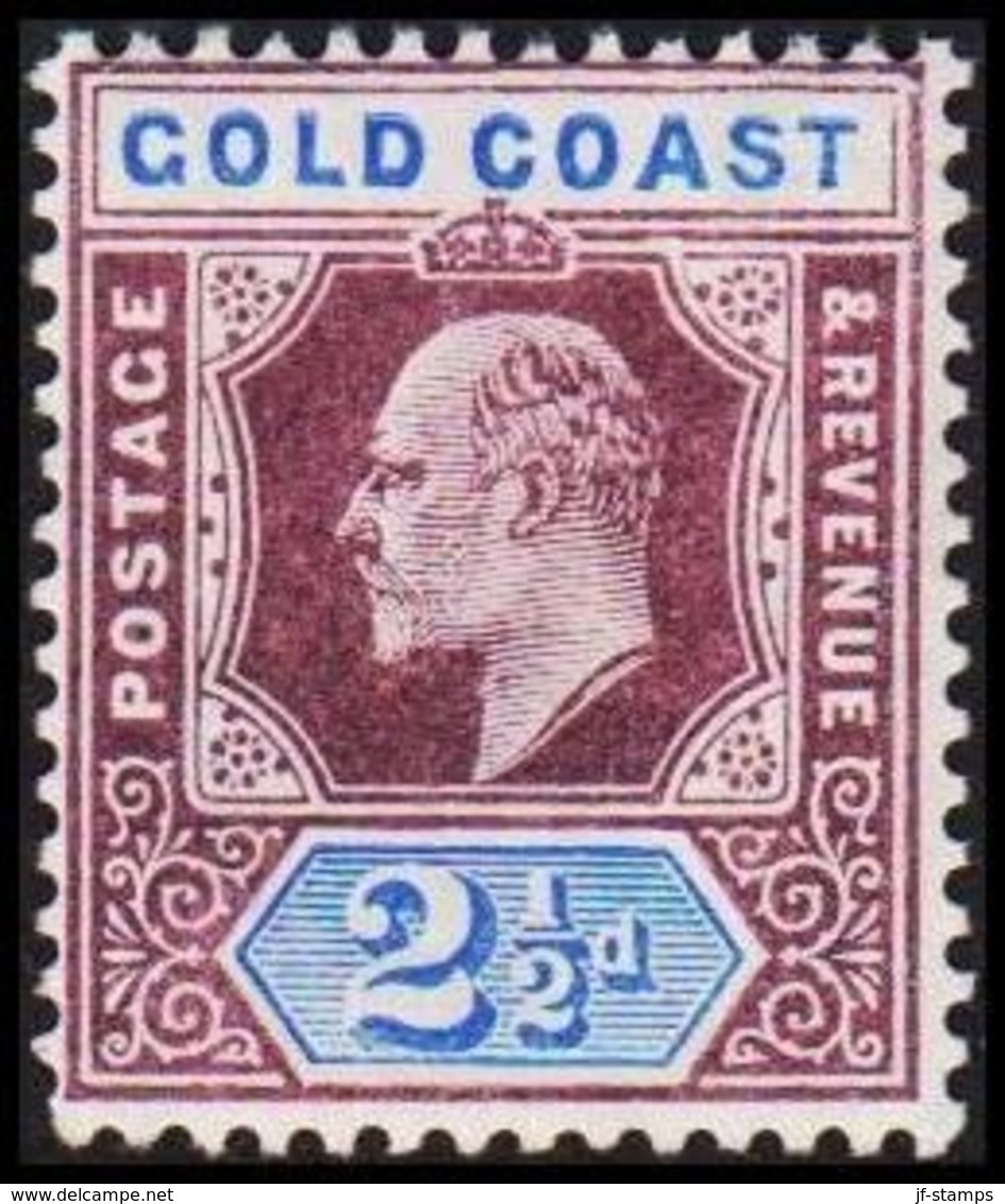 1904-1913. GOLD COAST. Edward VII. 2½ D.  (MICHEL 51) - JF319216 - Gold Coast (...-1957)