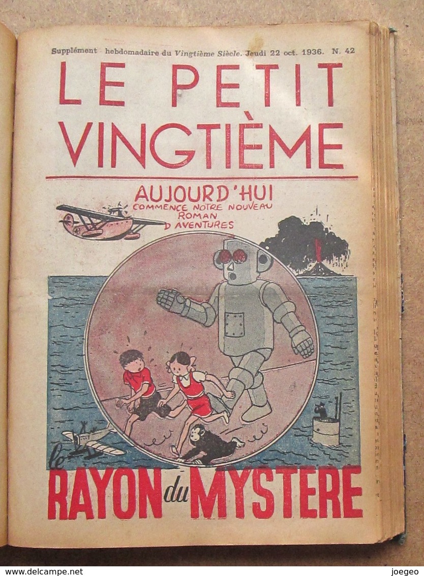 Reliure des Petit vingtième de l'année 1936 en reliure amateurs / Etat - tout les défauts ont leurs scans