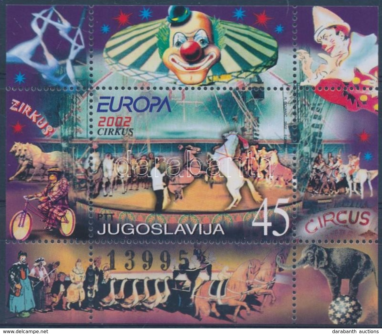 ** 2002 Europa CEPT Cirkusz Blokk Mi 53 - Autres & Non Classés