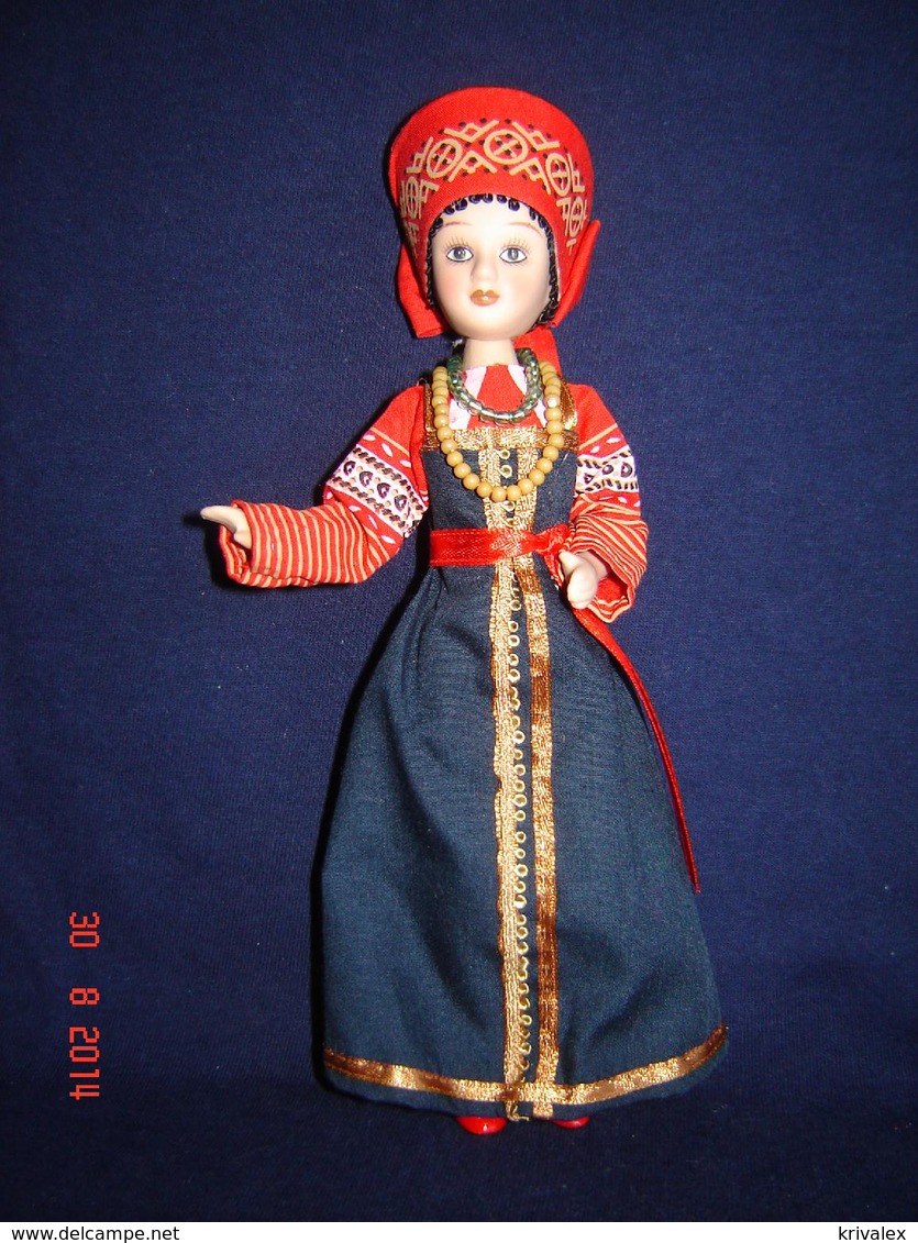 Porcelain Doll In Cloth Dress -Vladimir - City  Province - Russian Federation - Dolls