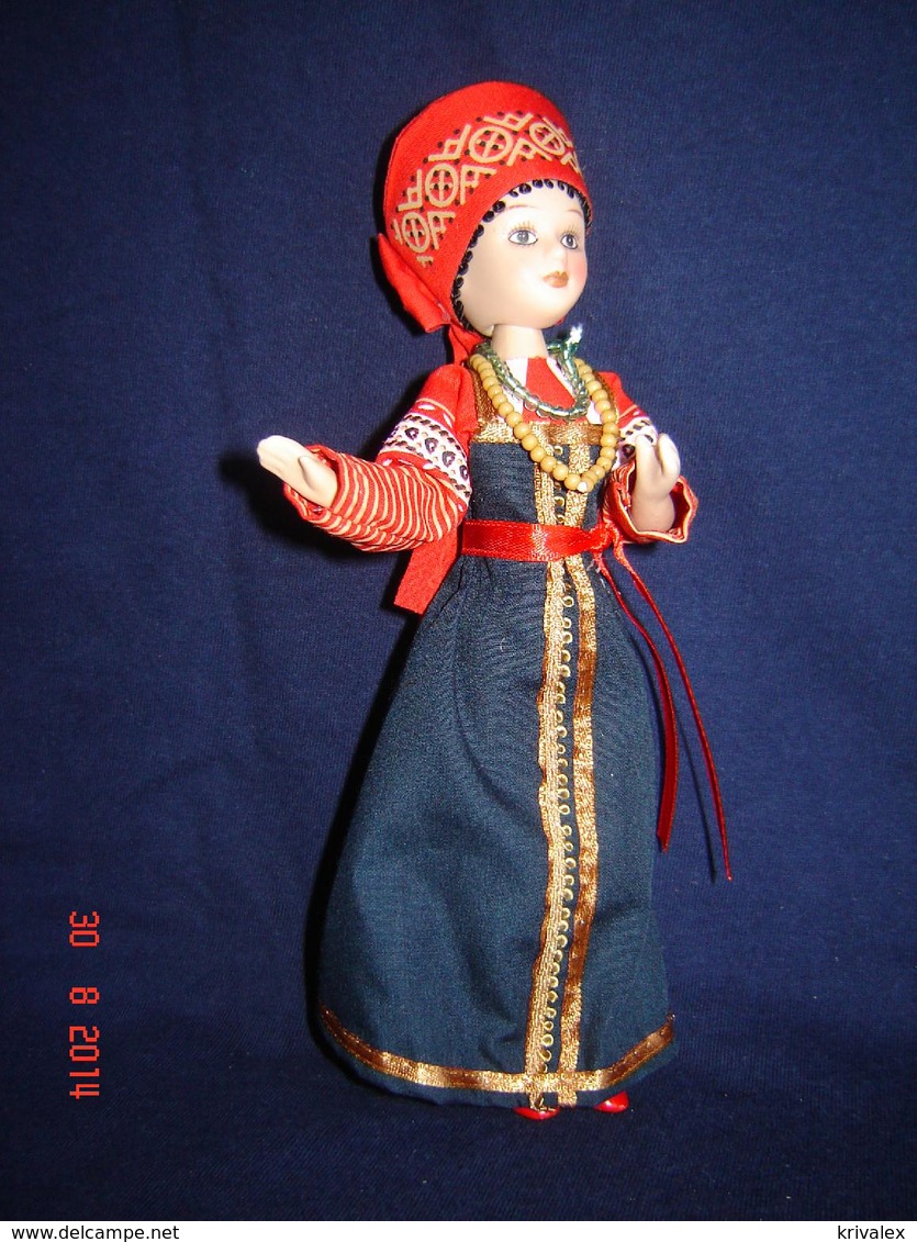 Porcelain doll in cloth dress -Vladimir - city  province - Russian Federation