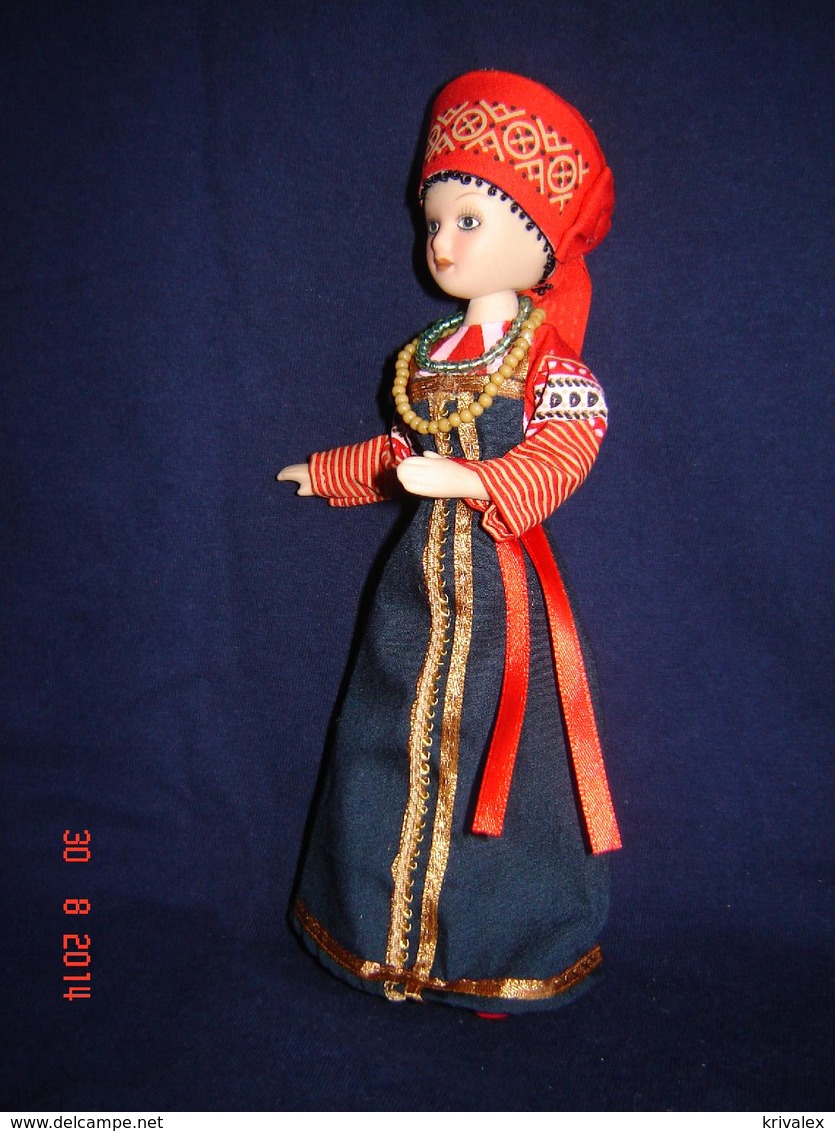 Porcelain doll in cloth dress -Vladimir - city  province - Russian Federation