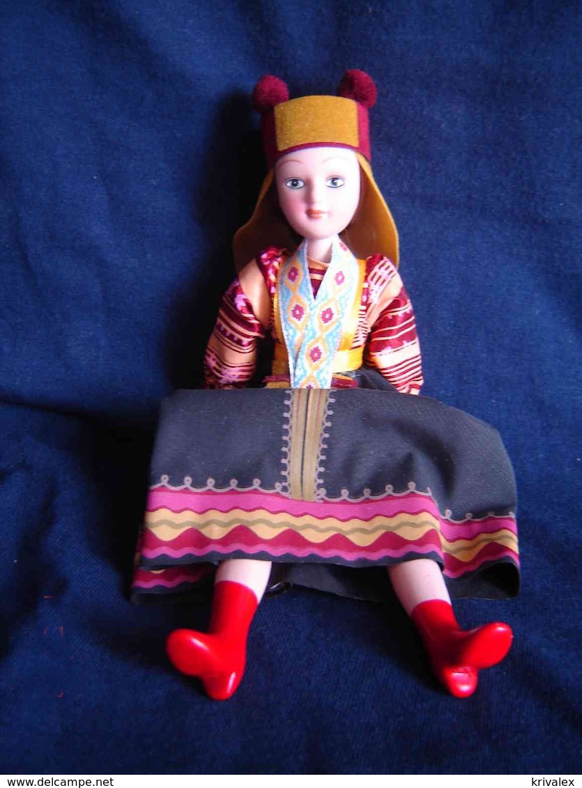 Porcelain Doll In Cloth Dress - Smolensk-city Province - Russian Federation - Dolls