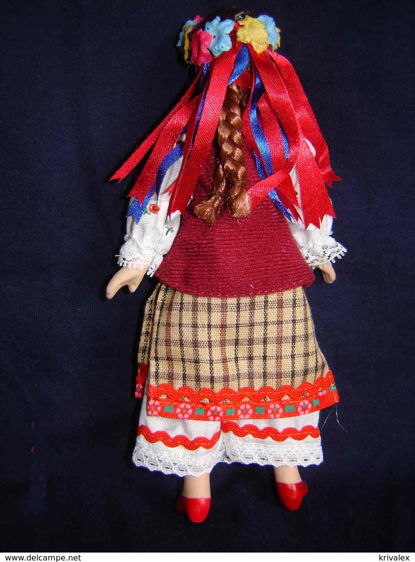 Porcelain Doll In Cloth Dress Of Ukraine Republic  - - Dolls