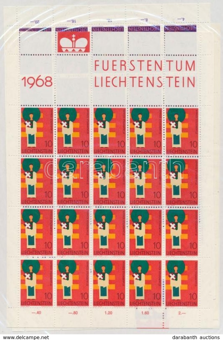 ** 1968 Forgalmi: Védőszentek Kisívek Ugyanabból A Kisívsorból Mi 486 + 489-490 + 492-493 - Sonstige & Ohne Zuordnung