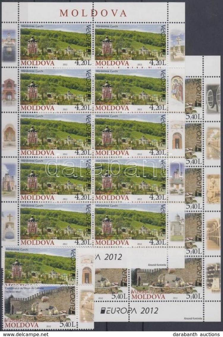 ** 2012 Europa CEPT Látogasson Moldáviába Mi 793-794 + Kisívpár - Sonstige & Ohne Zuordnung