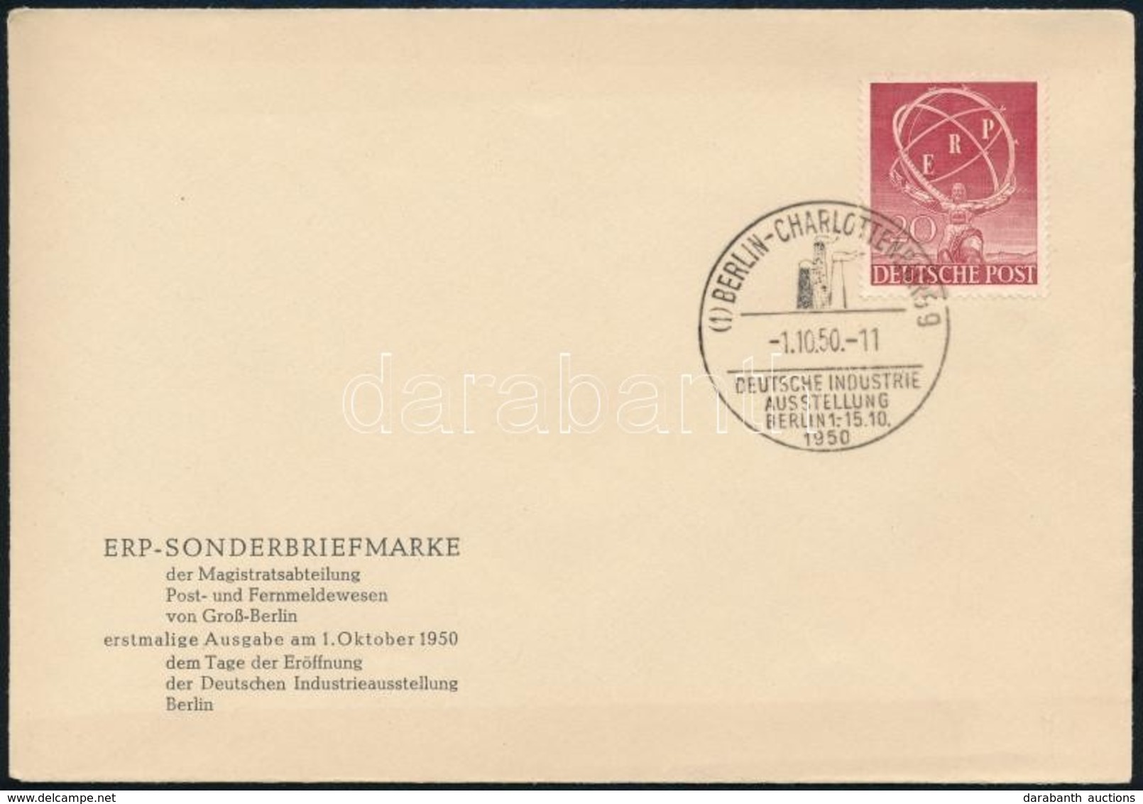 1950 E.R.P. Mi 71 FDC - Autres & Non Classés