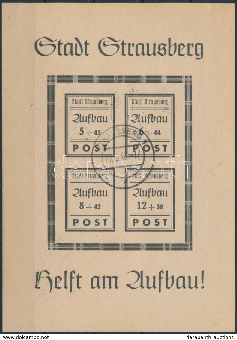 O Strausberg 1946 Mi Blokk 2 - Sonstige & Ohne Zuordnung