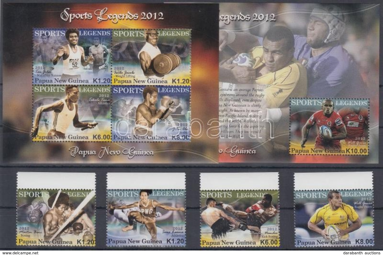 ** 2012 Sportlegendák Sor Mi 1806-1809 + Kisív Mi 1810-1813 + Blokk Mi 153 - Sonstige & Ohne Zuordnung