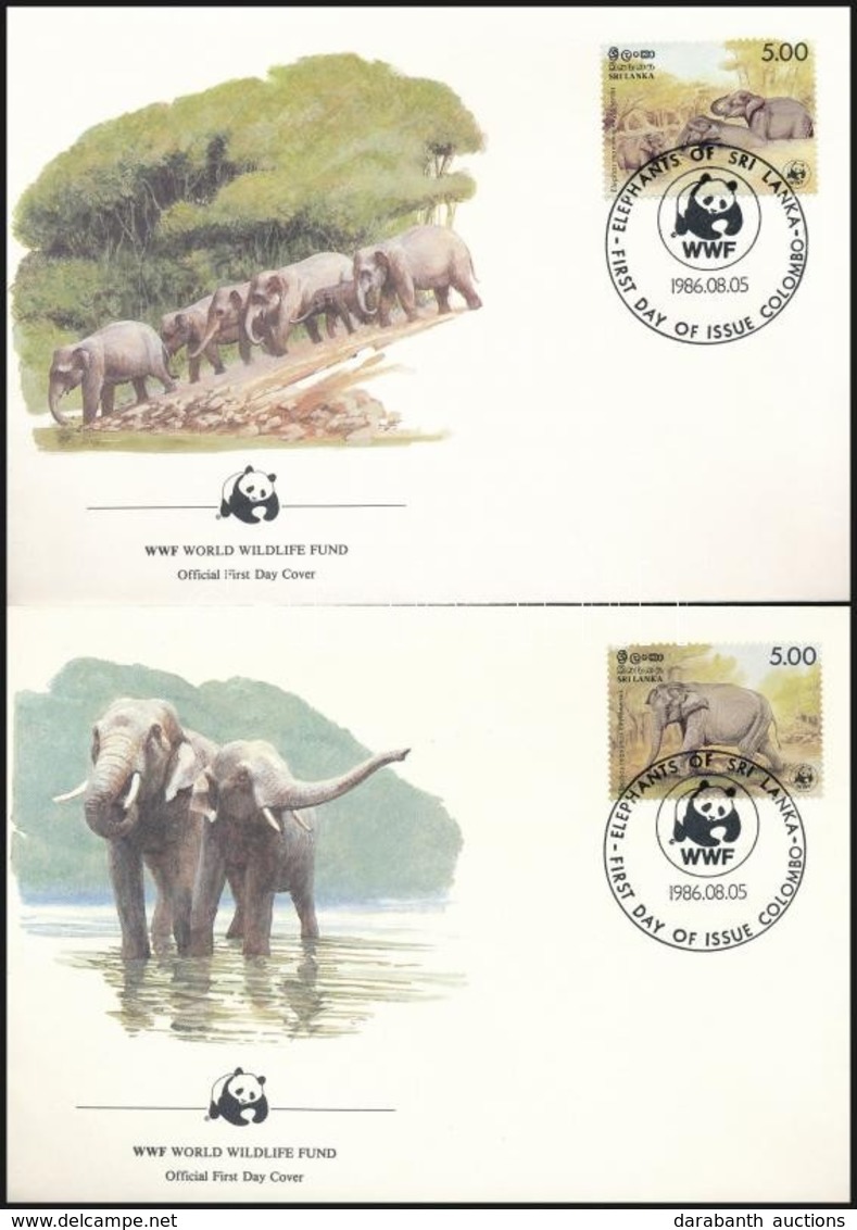 1986 WWF: Elefántok Sor 4 Db FDC-n Mi 753-756 - Sonstige & Ohne Zuordnung