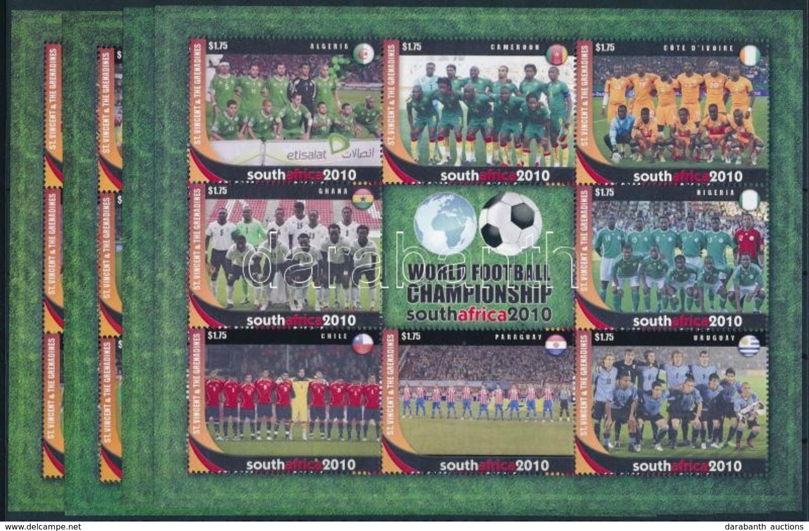 ** 2010 Labdarúgó Világbajnokság, Dél-Afrika Kisív Sor,
Football World Cup, South Africa Mini Sheet Set
Mi 6702-6733 - Sonstige & Ohne Zuordnung