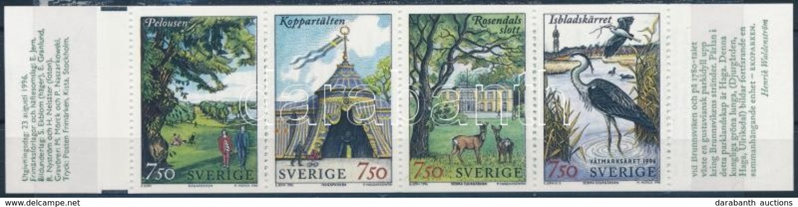 ** 1996 Ökopark Djurgarden, Stockholm Bélyegfüzet,
Ökopark Djurgarden, Stockholm Stamp-booklet
Mi MH 218 - Autres & Non Classés