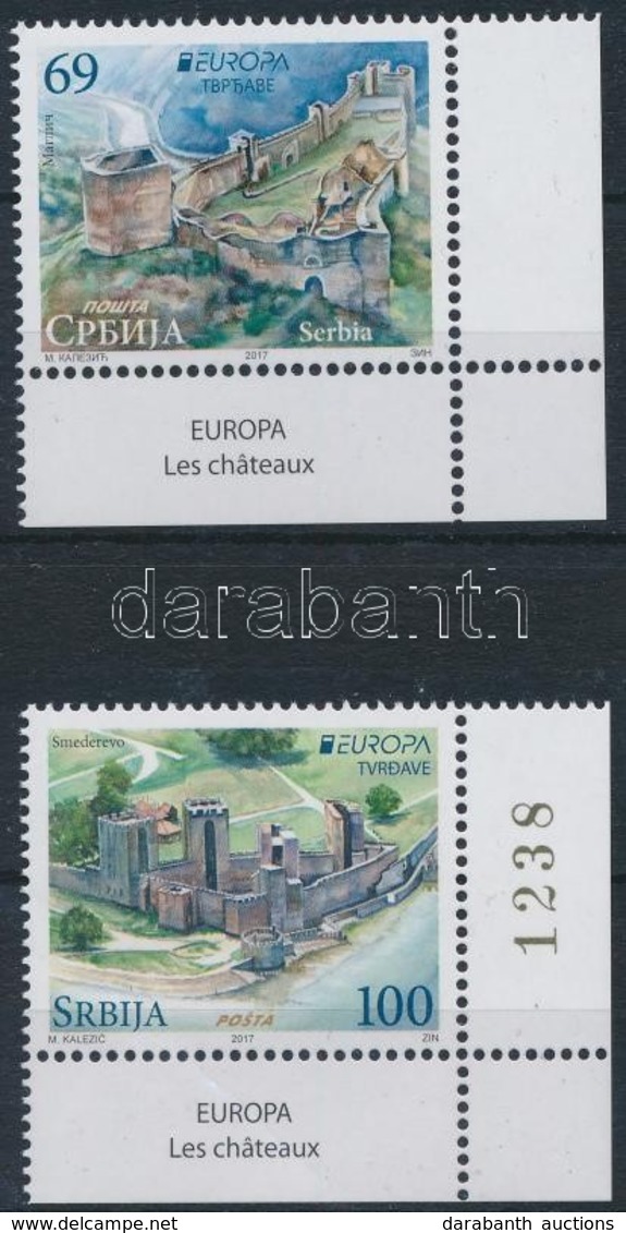 ** 2017 Europa CEPT Várak ívsarki Sor,
Europa CEPT Castles Corner Set
Mi 742-743 - Autres & Non Classés