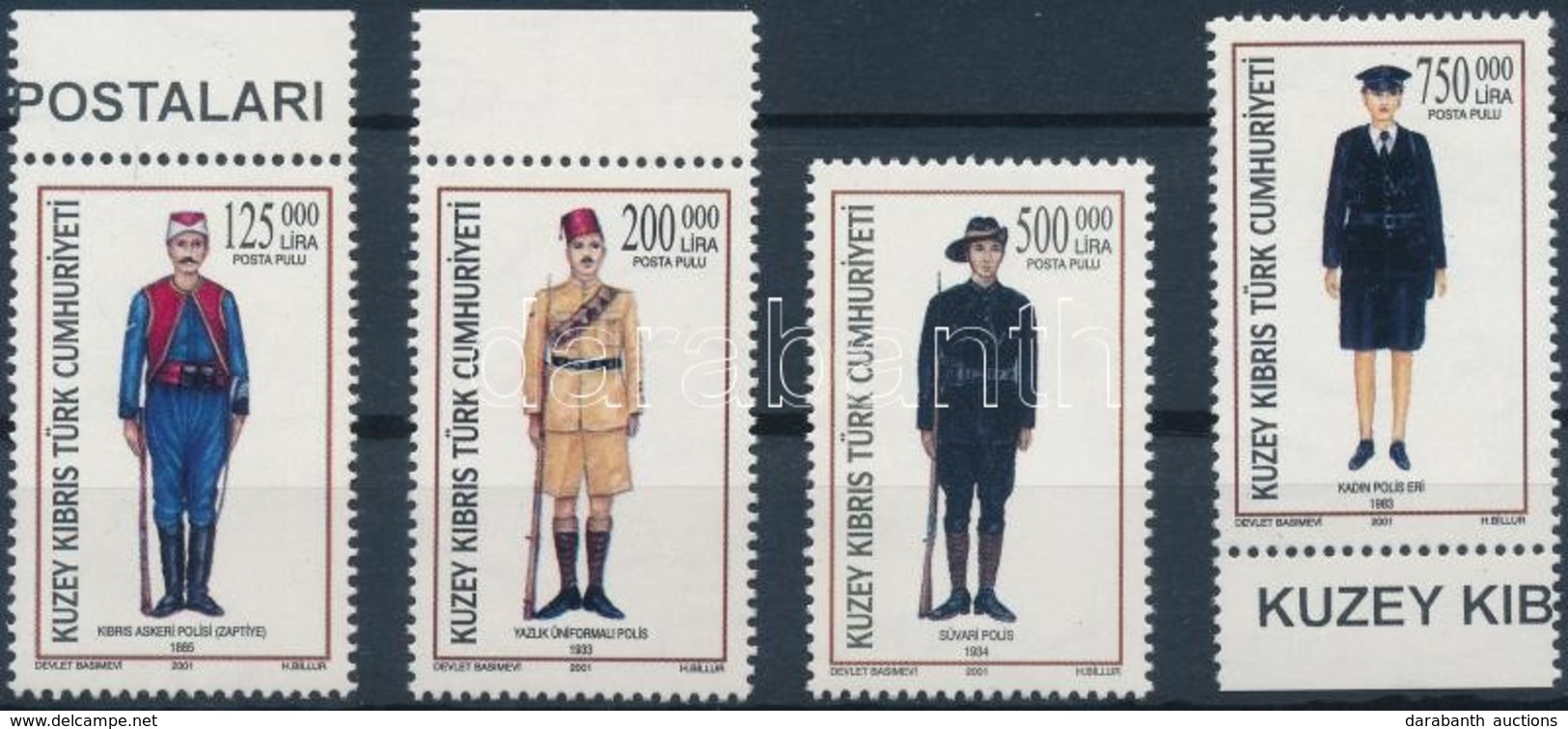 ** 2001 Egyenruha Sor Mi 542-545 + FDC-n - Sonstige & Ohne Zuordnung