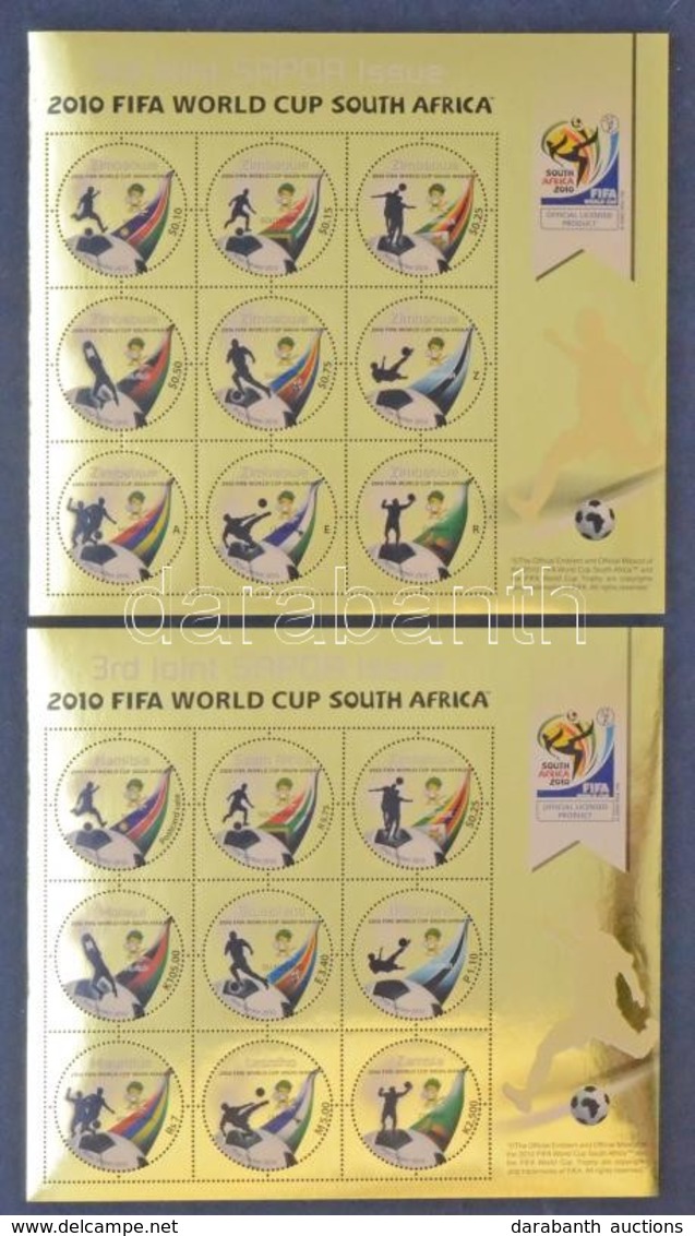 ** 2010 Futball Világbajnokság, Dél-Afrika Kisív Sor,
Football World Cup, South Africa Mini Sheet Set
Mi 951-959 I+II - Autres & Non Classés