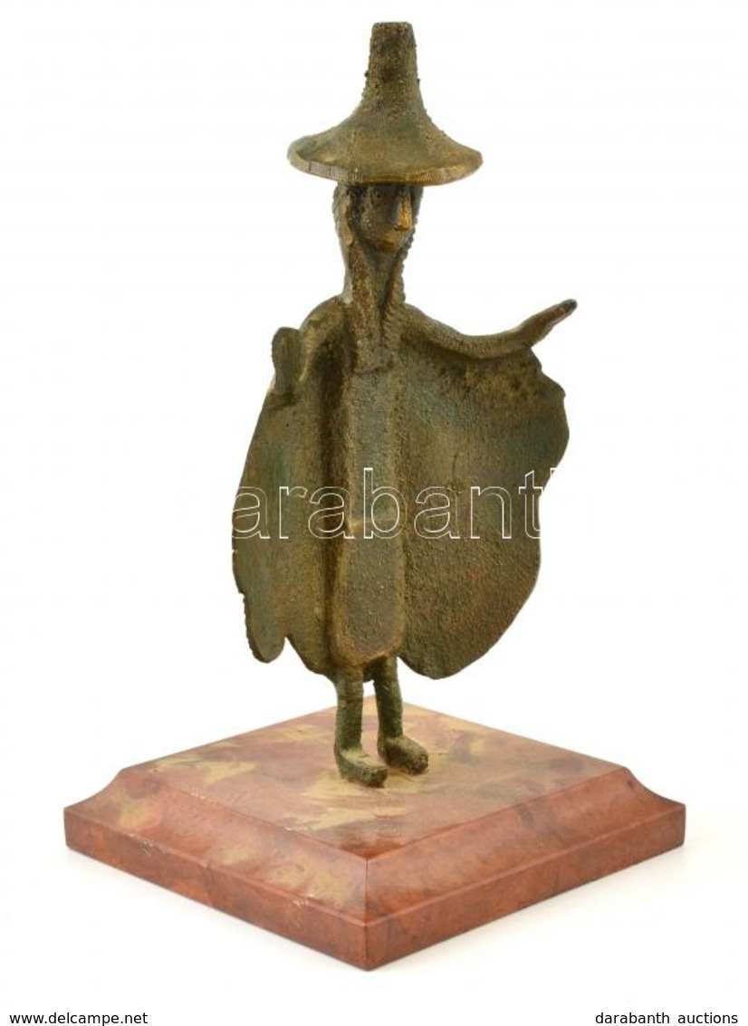 Jelzés Nélkül: Varázsló. Bronz, Márvány Talapzaton, M: 26,5 Cm - Autres & Non Classés