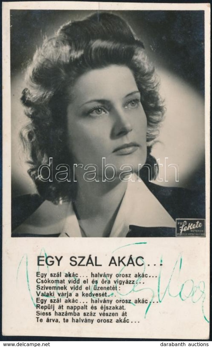 Karády Katalin (1910-1990) Színésznő Aláírása Az őt ábrázoló Fotón - Autres & Non Classés