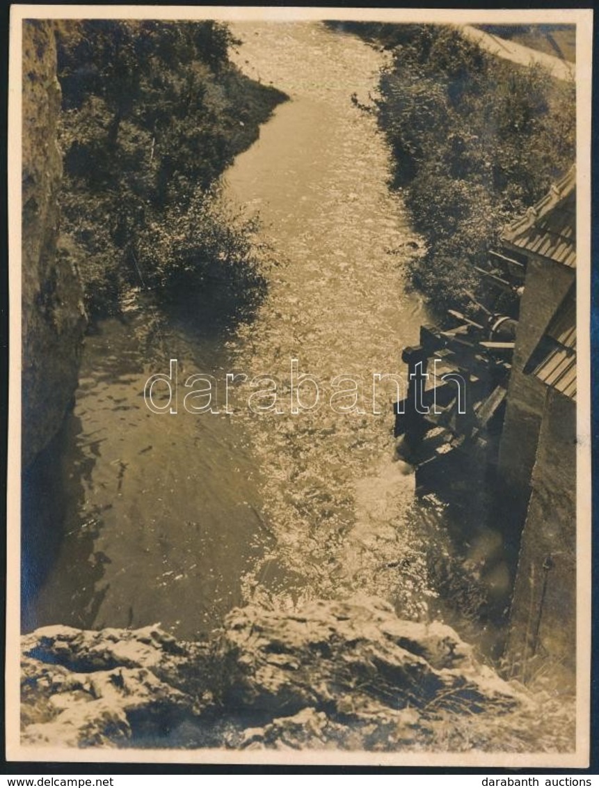 Cca 1930 Vízimalom, Iklódy Szabó Iván Budapesti Amateur Fotográfus Pecsétjével Jelzett Vintage Fotó, 16,4x12,5 Cm - Sonstige & Ohne Zuordnung