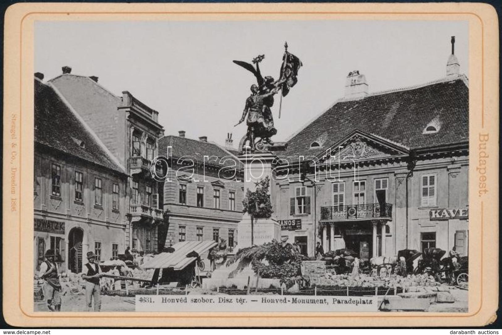 Cca 1890 Budapest, Dísz Tér, Keményhátú Fotó, Stengel & Co., 11×16 Cm - Sonstige & Ohne Zuordnung