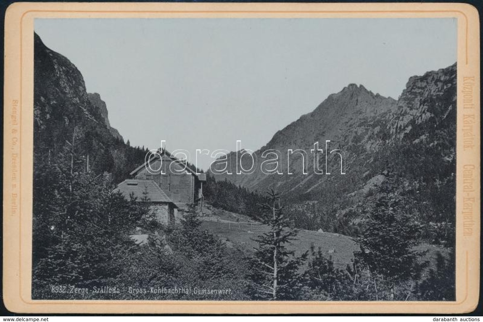 Cca 1890 A Zerge Szálló A Magas-Tátrában, Stengel Fotó, Szép állapotban, 10,5×16,5 Cm - Autres & Non Classés