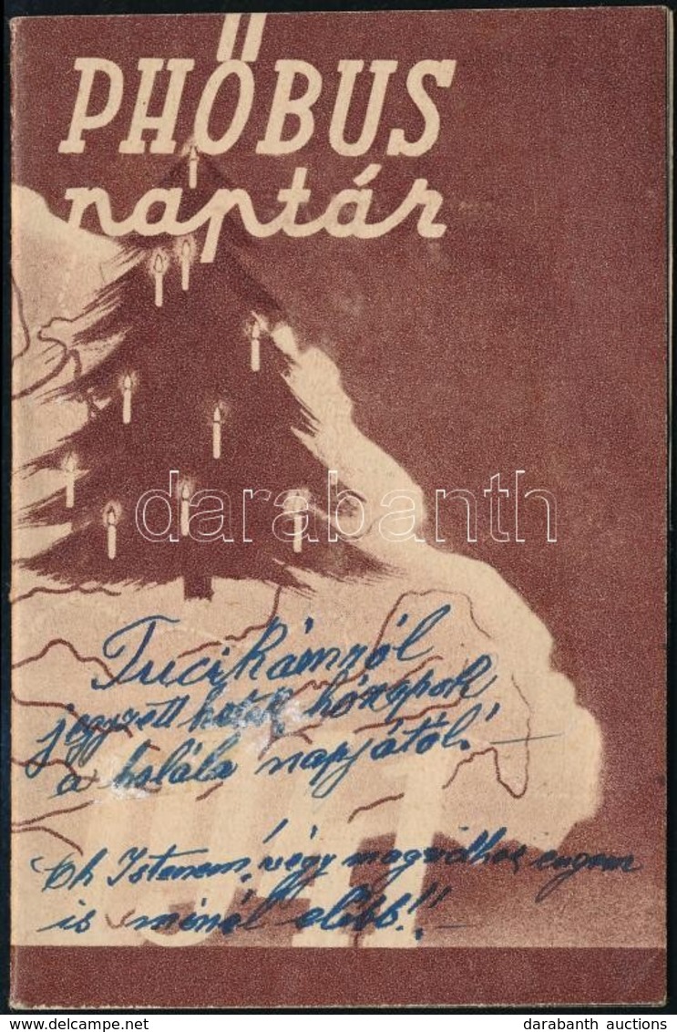 1941 Phőbus Zsebnaptár. Tollas Bejegyzésekkel - Publicités