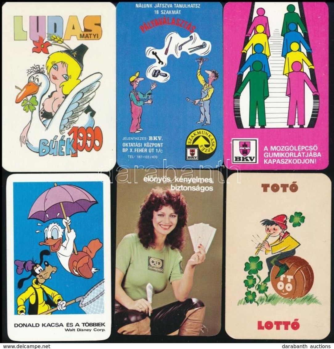 1960-1991 20 Db Reklámos Kártyanaptár (Lottó, OTP, Donald Kacsa, Stb.) - Publicités