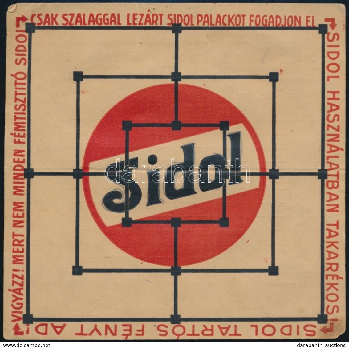 Cca 1920-1940 'Sidol' Tanrend - Werbung