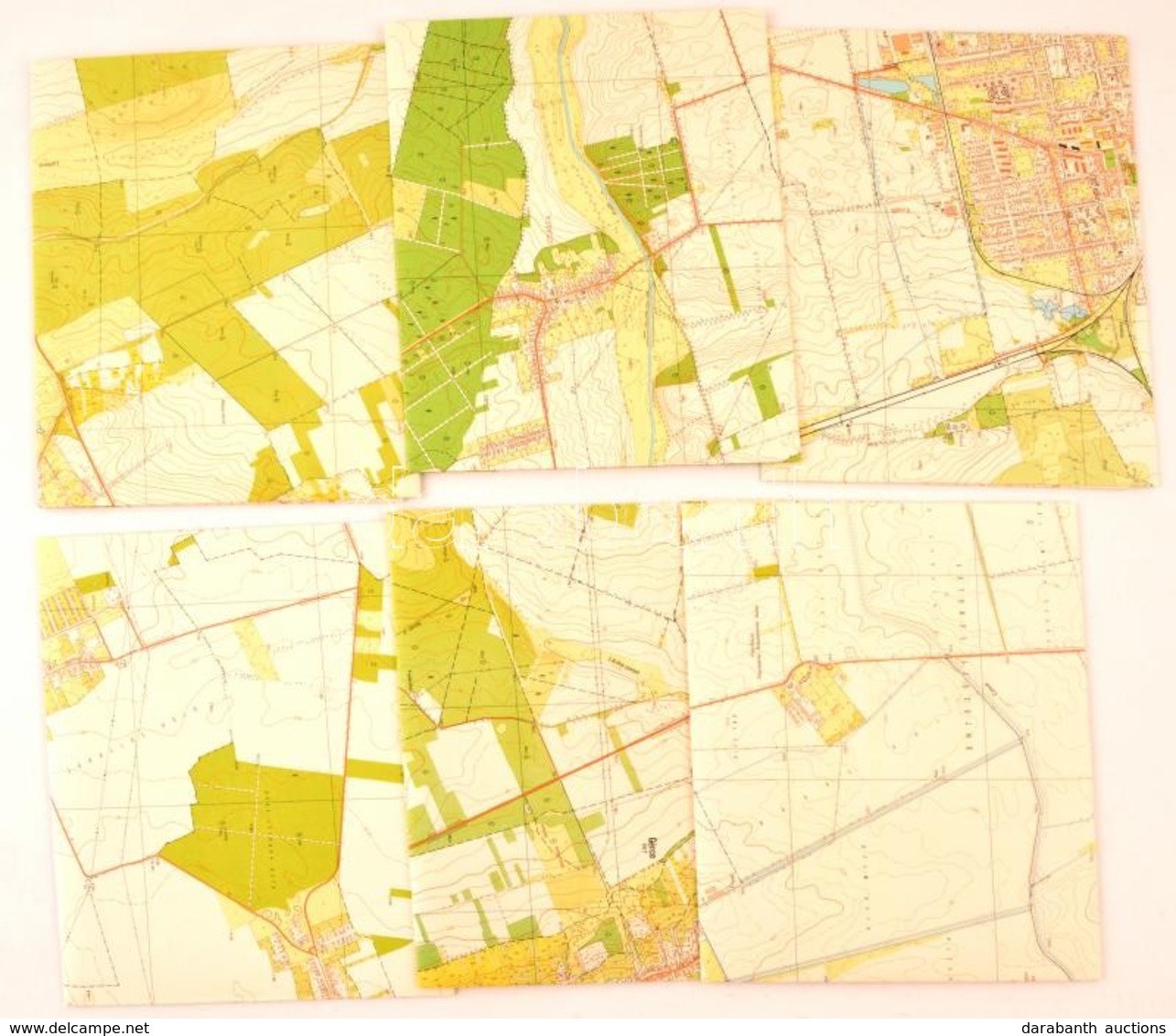 1987 Celldömölk és Környéke 6 Db Topográfiai Térkép (Celldömölk (52-231/233), Sitke,Nagysimonyi, Gérce, Mesteri,) 1:10.0 - Sonstige & Ohne Zuordnung