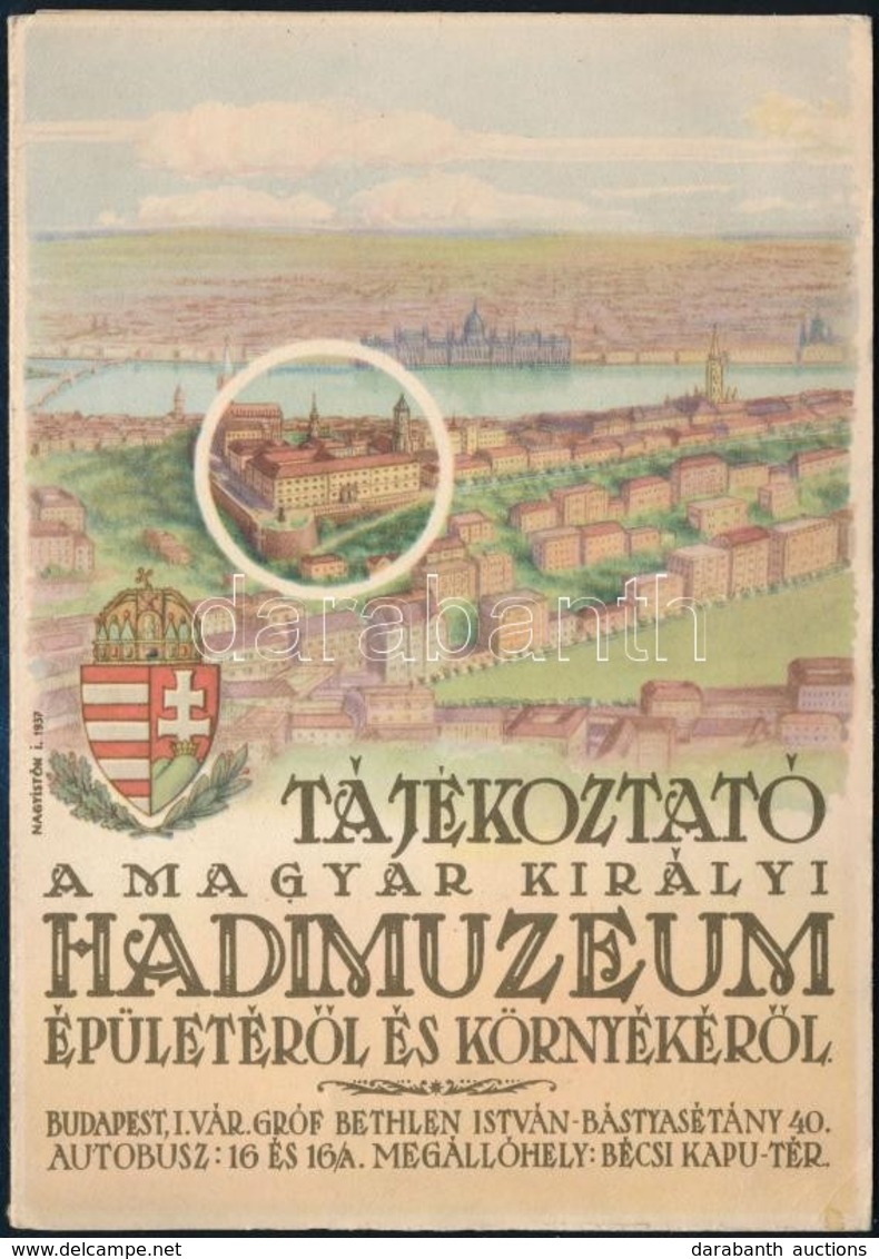 Cca 1930 Tájékoztató A Magyar Királyi Hadimúzeum épületéről és Környékéről. Kihajtható - Ohne Zuordnung