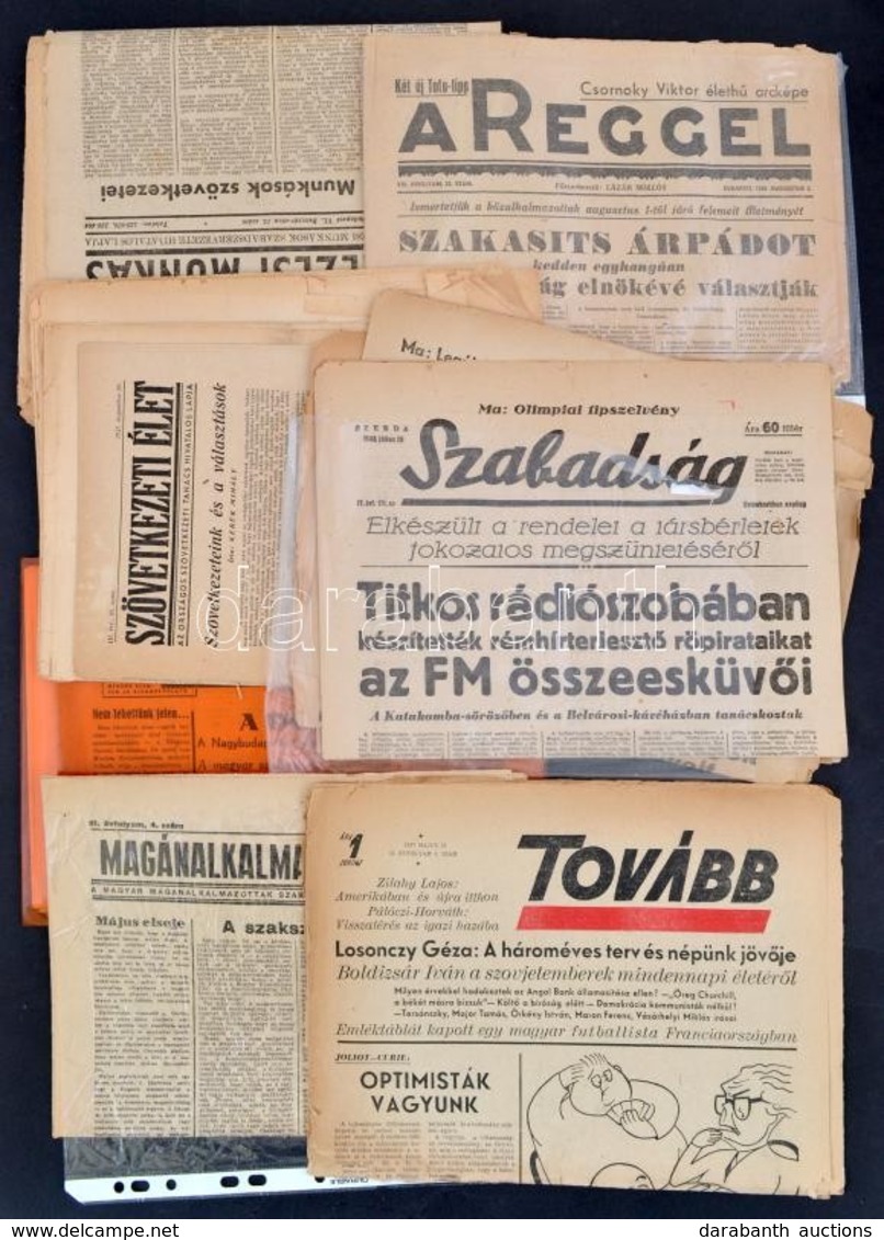 1947-1948 Vegyes újság Tétel, Kb. 20 Db, Változó állapotban, Közte Sérült, Szakadozott, Viseltes. - Ohne Zuordnung
