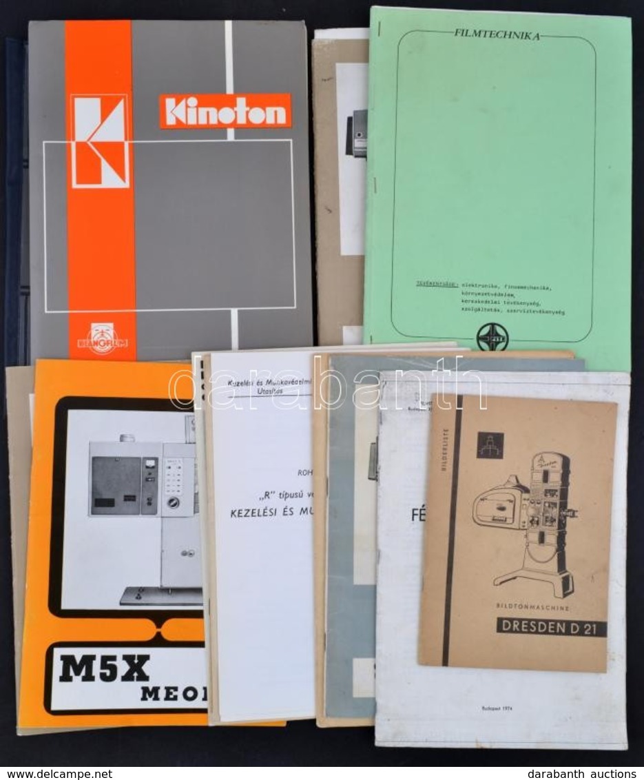 Cca 1965-1989 Vegyes Mozigépészeti Nyomtatványok Tétele, Nagyrészt Magyar, Részben Német Nyelven, Kb. 15 Db. - Ohne Zuordnung