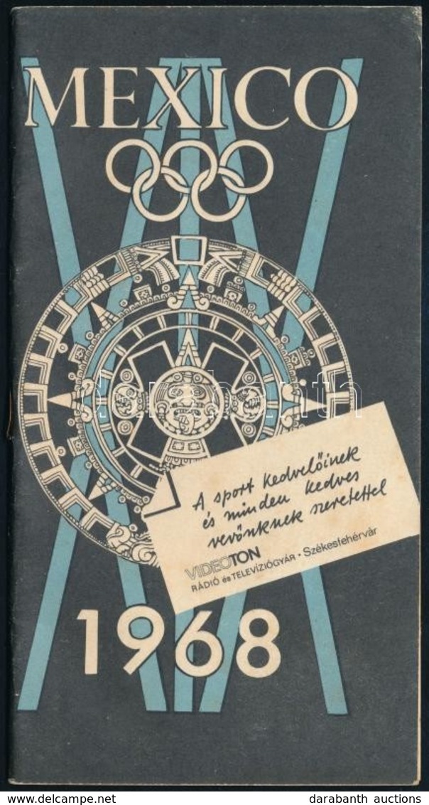 1968 Mexikói Olimpia Műsorfüzet, Videoton Reklámmal. - Non Classés