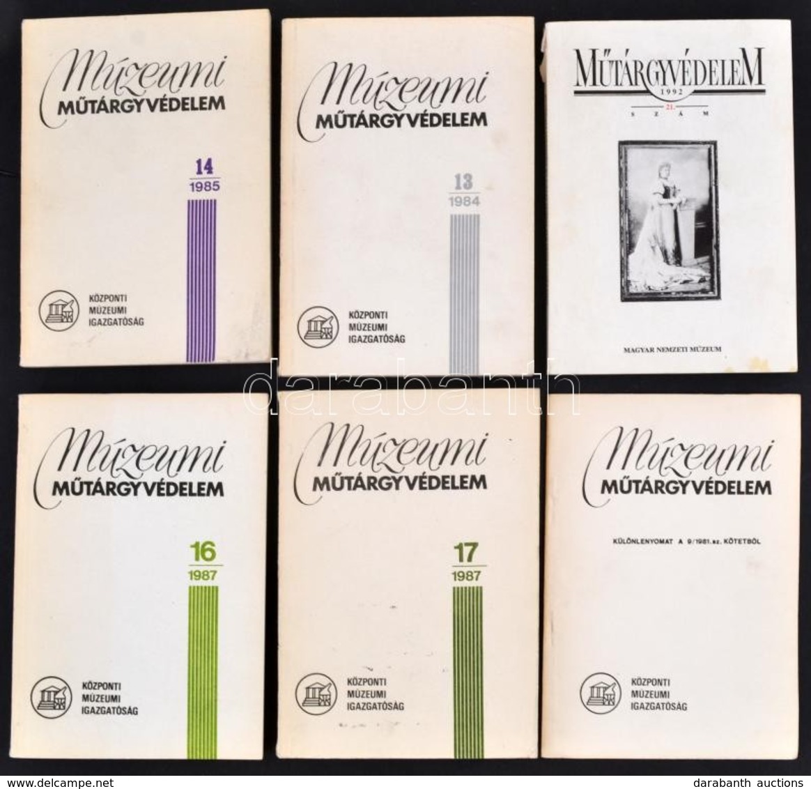 1984-1992 Múzeumi Műtárgyvédelem 5 Száma (13-14.,16-17.,21. Sz.)+1 Különlenyomat A 9/1981-es Számból. - Non Classés