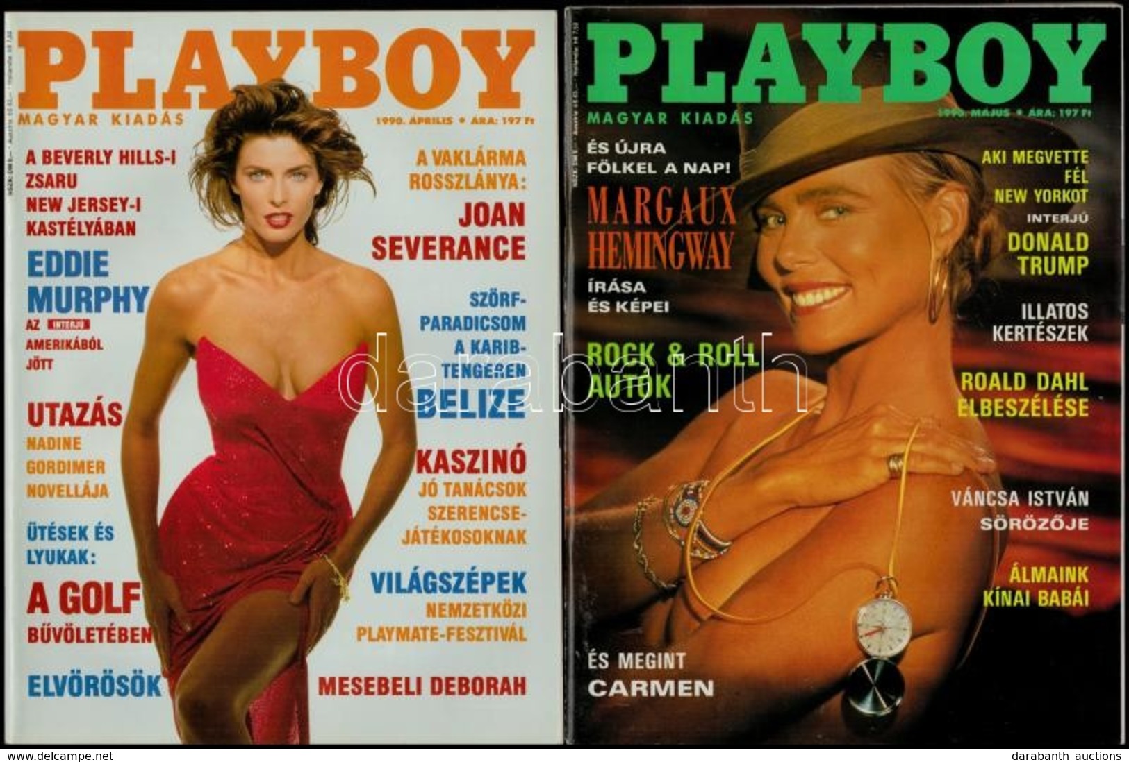 1990 A Playboy Magazin áprilisi és Májusi Száma Bennük Interjú Eddie Murphy és Donald Trumppal - Non Classés