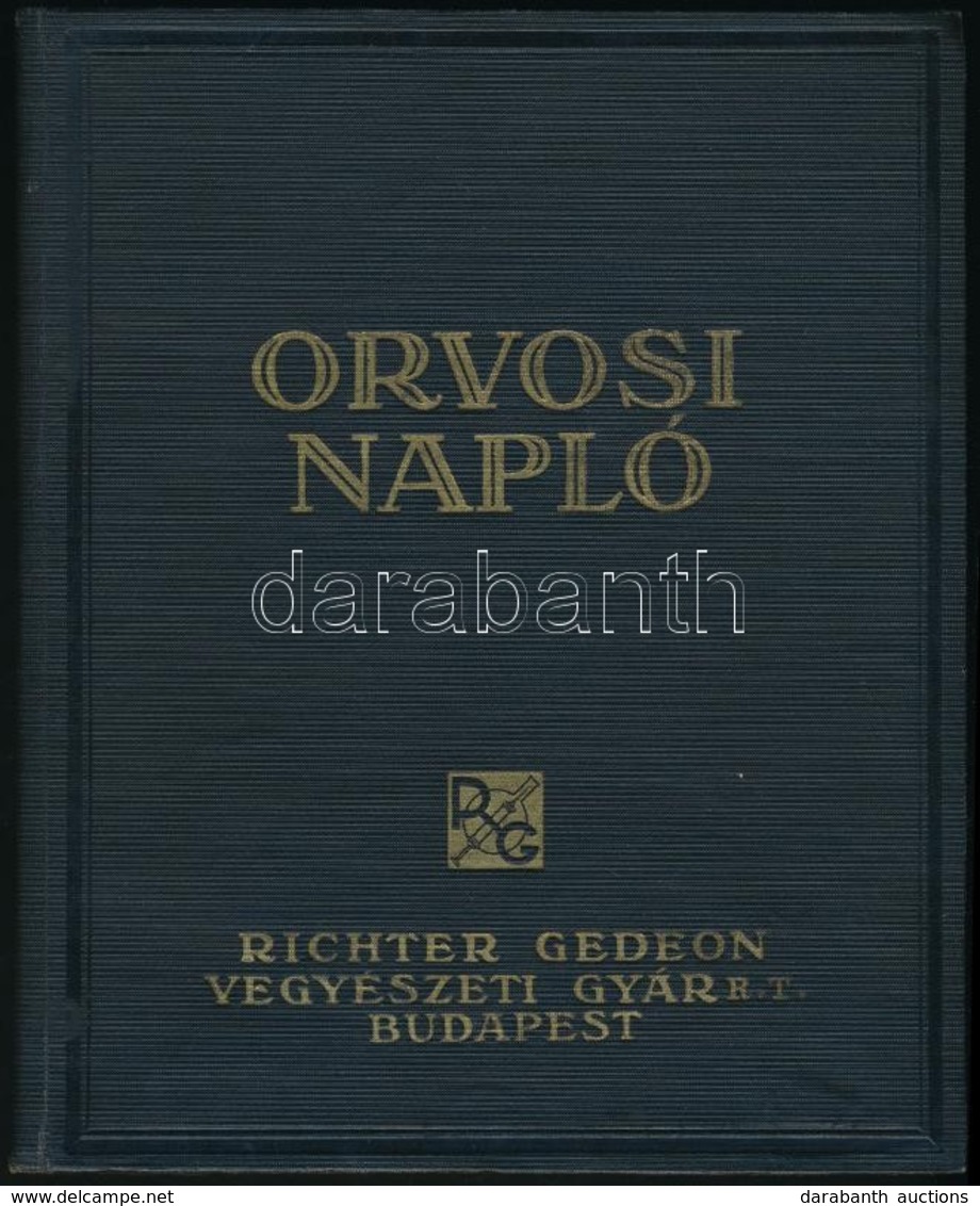 Richter Gedeon Vegyészeti Gyár Rt. Kitöltetlen Orvosi Naplója, Reklámos Könyvjelzővel, 83p - Ohne Zuordnung