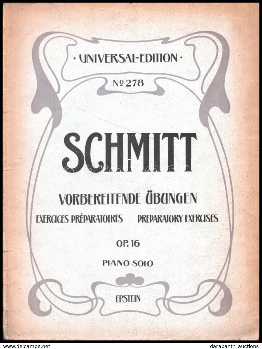 Aloys Schmitt: Exercices Préparatoires. Vorbereitende Übungen Für Pianoforte. Piano Solo Aus Op. 16. Leipzig, én., Breit - Autres & Non Classés