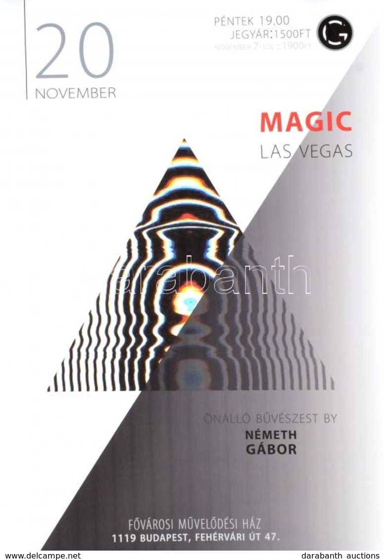Magic Las Vegas - Németh Gábor önálló Estje, Plakát, 83×60 Cm - Autres & Non Classés