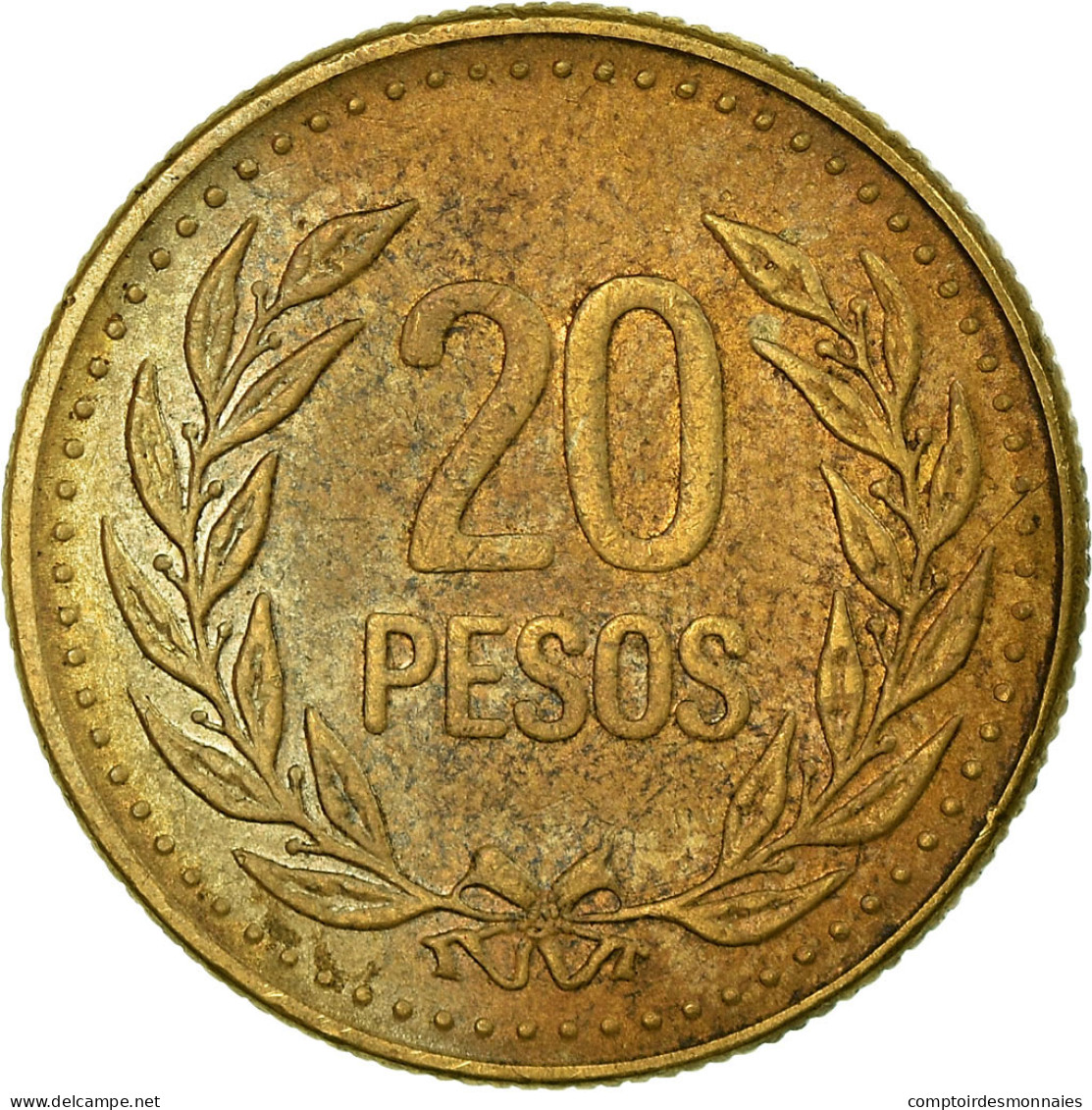 Monnaie, Colombie, 20 Pesos, 1991, TB+, Aluminum-Bronze, KM:282.1 - Colombie