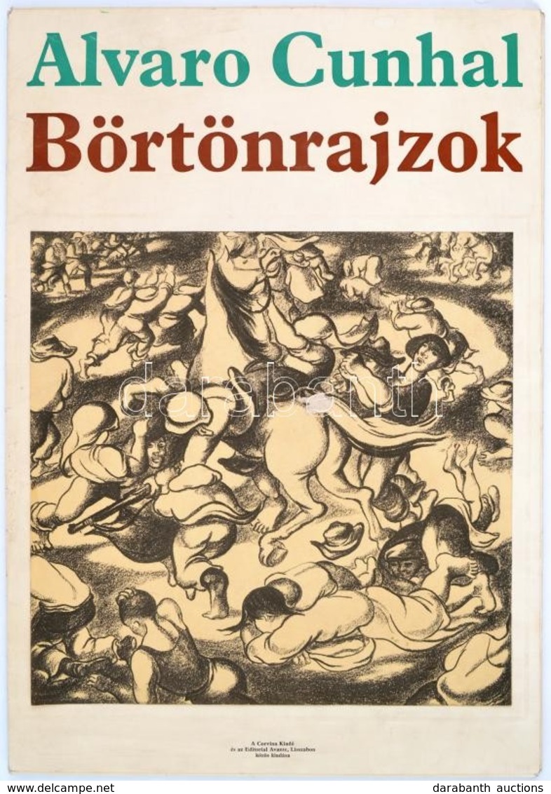 Cunhal, Alvaro: Börtönrajzok. Bp., 1978, Corvina - Editorial Avante. 25 Rajz Reprodukciója, Foltos Papír Mappában, Telje - Ohne Zuordnung