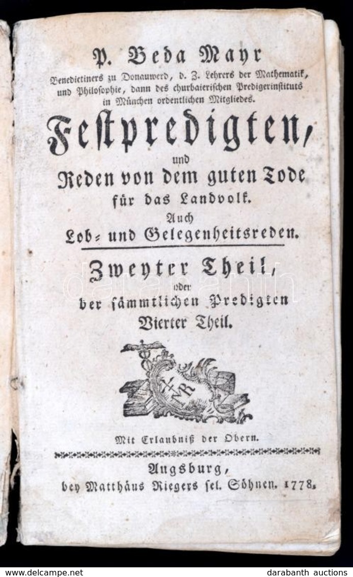 Beda Mayr: Festpredigten Und Reden Von Dem Guten Tode Für Das Landvolk. Auch Lob- Und Gelegenheitsreden. Zweiter Theil O - Non Classés