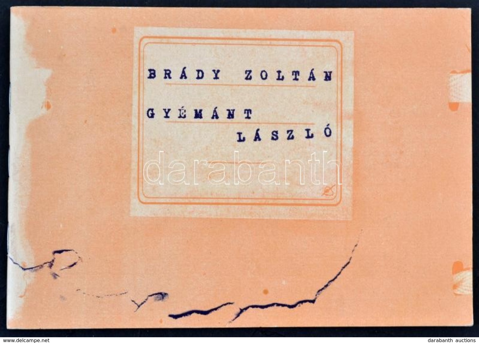 Brády Zoltán-Gyémánt László: Egy Szerelem Följegyzései. Brády Zoltán 1976-ban Befejezett Följegyzései. Gyémánt László Ra - Non Classés